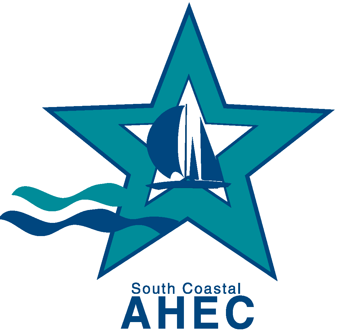 South Coastal AHEC logo of a star with a sail boat at the center