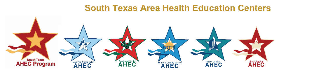 South Texas AHEC Logos for 5 centers and program office